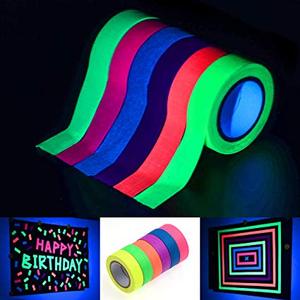 CINTA DE GOMA DE NEÓN FLUORESCENTE - EL ACABADO MATE DE TELA ES REACTIVO <span class=keywords><strong>BAJO</strong></span> LUZ UV ULTRAVIOLETA DECORACiÓN PUB DISEÑO BAR - Product Image 1