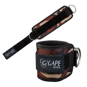 Nouveauté, bracelet de cheville avec câble et anneau en D réglable avec logo personnalisé, sangle de cheville avec rembourrage en néoprène pour la protection - Product Image 4