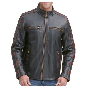 Chaqueta de cuero Premium para hombre, materiales de alta calidad para una apariencia elegante, comodidad y uso durante todo el año para ciclistas - Product Image 1