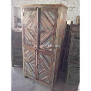 Vente en gros de meubles d'extérieur en bois massif de récupération Almirah armoire à plusieurs tiroirs cuisine moderne hôpital meubles de chambre Jodhpur tendances - Product Image 1
