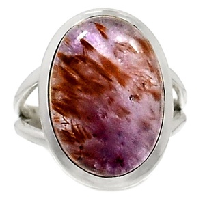 925 argent Sterling massif naturel Cacoxenite pierres précieuses anneaux à la main semi-précieux bijoux fins dernières bagues de créateur en argent - Product Image 1