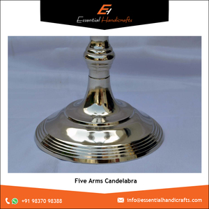 เชิงเทียนคริสตัลทำด้วยมือสำหรับงานแต่งงานที่วางเทียนกลางเชิงเทียนโลหะเงินคุณภาพดีสำหรับตกแต่งบ้านและคริสต์มาส - Product Image 2