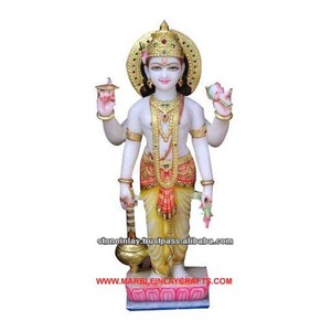 Indian God Vishnu Statue Marble Vishnu Indian God Statue - Product Image 1