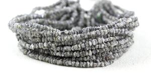 Cuentas de primera calidad para fabricación de joyas, abalorios, gemas, gemas, diamantes, gris, auténtico, bonito, 1 hebra, venta al por mayor - Product Image 4