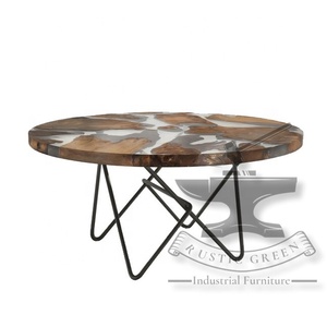 Customized Modern Home Living Room Furniture 10pcs Acacia Wood Coffee <b>Table</b> with Epoxy Resin Scandinavian Design Style - Product Image 2