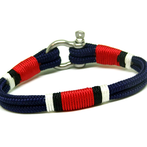 <b>Mens</b> Blue Nautical Rope Bracelet Handmade Happiness - Product Image 1