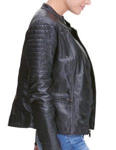 100 pour cent en cuir de mouton automne hiver veste pour femmes fabriqué en usine Polyester mode vêtements personnalisés vêtements - Product Image 3