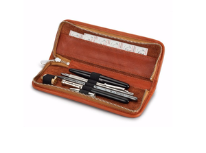 Populares de cuero barato bolsa de la pluma/de cuero de la PU bolsa de la pluma de cuero/cuero pluma fuente casos - Product Image 2