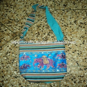 Bolsos de hombro de moda india, bolsos de hombro de retazos, bolso cruzado, bolso de hombro, bolsos de algodón, bolsos Boho con bordado de elefante - Product Image 6