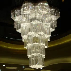 宴会厅水晶吊灯大型定制豪华酒店天花板嵌入式安装照明