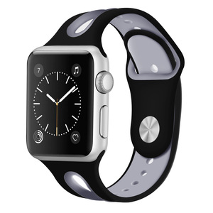 De Deportes de silicona de doble color reloj Correa banda para <span class=keywords><strong>Apple</strong></span> <span class=keywords><strong>watch</strong></span> 38mm/42mm - Product Image 4
