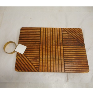 Juego de bloques de madera natural para picar queso con asa, nuevo diseño respetuoso con el medio ambiente, superventas - Product Image 2