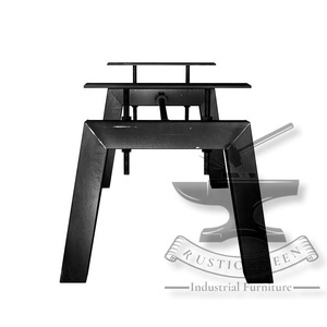 Table à manger industrielle en fer Base Nouveau design Cuisine en métal Salon extérieur Hôtel Maison Bureau Entrepôt Appartement Hôpital - Product Image 5