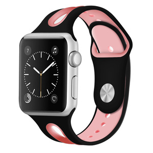 De Deportes de silicona de doble color reloj Correa banda para <span class=keywords><strong>Apple</strong></span> <span class=keywords><strong>watch</strong></span> 38mm/42mm - Product Image 5