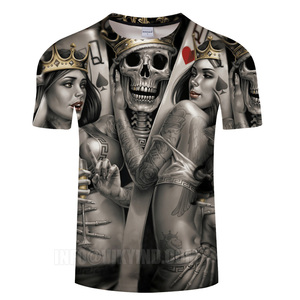 Beauty Girl & Skull King 3D Print t Shirt <b>Men</b> Women <b>Tshirt</b> Summer <b>Funny</b> Short Sleeve O-neck Tops Streetwear <b>Tshirts</b> - Product Image 2