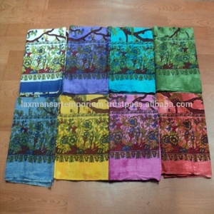 Arbre de vie tapisserie imprimée indienne vente chaude conceptions arbre de vie tapisserie en gros de l'inde coton imprimé tapisserie indienne - Product Image 1