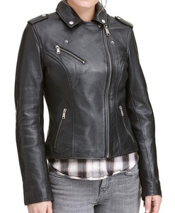 Ladies Autumn Coat Black Motorcycle Leather Jacket Zipper Plus Size Womens New Fashion Tops Outerwear Wholesale - Product Image 2
