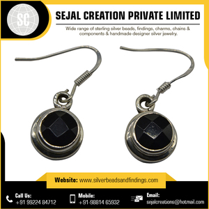 <b>Sterling</b> <b>Silver</b> 925 <b>Drop</b> <b>Earrings</b> with Agate for Weddings-Gemstone Jewellery - Product Image 2