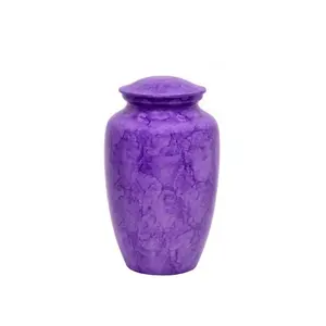 Purple Clouds Brass Urn New Funeral Urn Handcrafted - Affordable Urn for Ashes This CREMATION URN is a True Hand-crafted produ