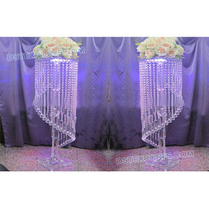 Último de cristal de la boda pilares Original columna cristal Pilar de diseño de cristal de la boda pasarela pilares - Product Image 1