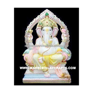 Makrana Marble Ganesha <b>Statues</b> - Product Image 1