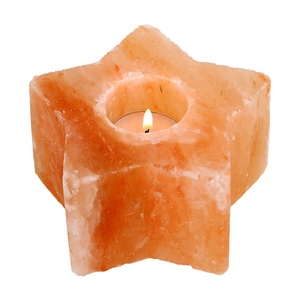Bougies à thé de haute qualité, porte-bougie à sel himayen couleur rose clair, style thaïlandais - Product Image 6