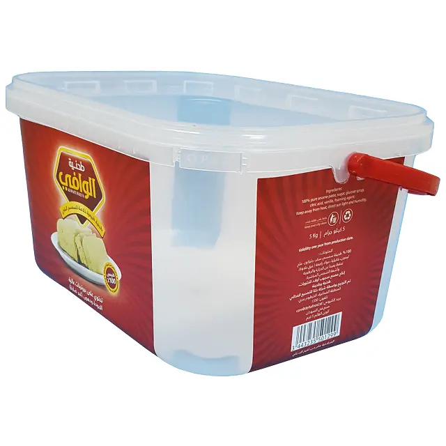 Rectangular Bucket 1 Gallon Tamper Evident Food Grade Plastic IML Pail & Bucket with Lid for Eco Friendly Food Packaging