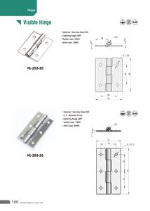 Charnières de porte en acier inoxydable HL-253-1, quincaillerie pour meubles, acier inoxydable 304, armoire électrique pour bateau, charnière électrique industrielle - Product Image 4