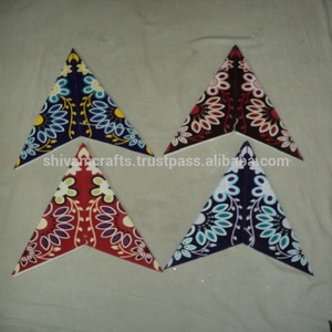 Lampes/lanternes étoilées en papier sérigraphiées Mix Designs pour Noël Fournisseur en gros de lanternes étoilées en papier de l'Inde - Product Image 3