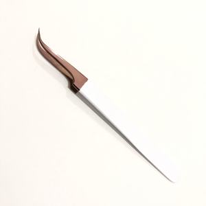 แหนบถอนขนตาแบบกึ่งโค้งสีโรสโกลด์พร้อมแหนบปลายแหลมติดคิ้วแบบไฮบริดฉลากส่วนตัว - Product Image 6