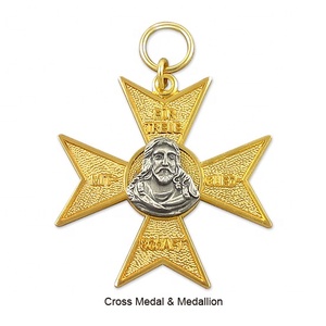 <strong>Cheap</strong> Custom 3D Crossed Sword Metal Award Medallion - Product Image 5