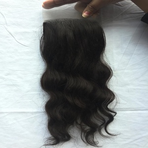 Paquetes de cabello humano virgen sin procesar de Perú Trama alineada con cutícula cruda con cierre de encaje Cabello indio de grado Remy - Product Image 1