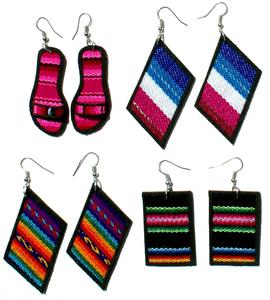 อินคาต่างหูแบบดั้งเดิมอินเดียชาติพันธุ์ Peruvian สีเครื่องประดับรูปแบบ,Handmade เปรูเครื่องประดับ - Product Image 1