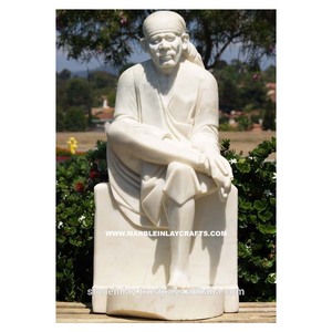 White Marble Indian God Sai Baba Statue - Product Image 1