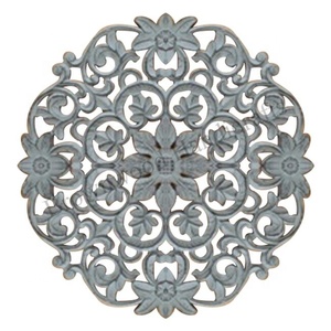 Modern MDF Hand Carved <b>Wall</b> Decor Round Shape <b>Wall</b> Decorative Panel <b>for</b> <b>Bedroom</b> Lobby Hotel Home Wholesale Factory Direct Sale - Product Image 1