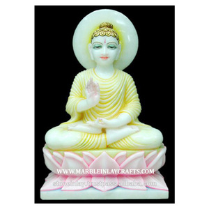 Makrana Marble Buddha Statue - Product Image 1