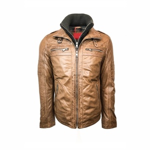 Chaqueta de cuero PU de estilo atemporal para hombre, traje de primavera, moda urbana callejera con aspecto flexible inspirado en motorista - Product Image 1