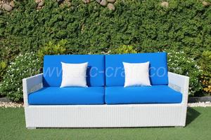 Modèle unique d'ensemble de canapés d'extérieur en rotin et osier avec cadre en aluminium pour le salon et la salle à manger de l'hôtel - Product Image 6