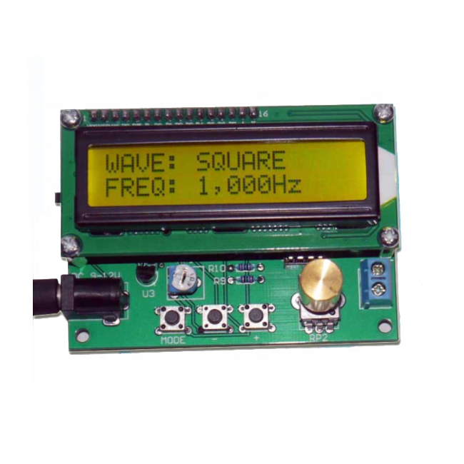 Taidacent 1602 Display Multi-Waveform Function Signal Generator Experimental PCB Boards MCU Digital RF Signal Generator Kit