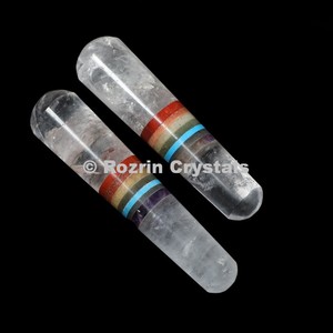 <b>Crystal</b> quartz smooth chakra massage <b>wands</b> - Product Image 1