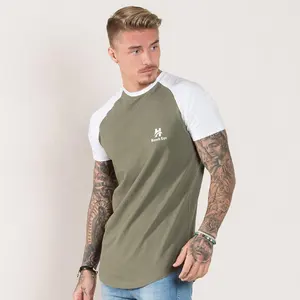 Raglan Ärmeln olivgrün runde bottom männer t-shirt Hergestellt durch Hawk Eye Co. ( PayPal Überprüft)