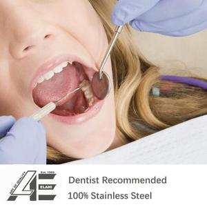 Kit d'outils dentaires en acier inoxydable : Miroir buccal, instrument double-embout, cure-dent, outils de préparation dentaire, nettoyeur de tartre - Product Image 5