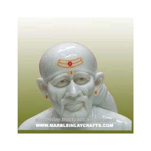 Statue du Dieu Sai Baba en marbre indien - Product Image 1