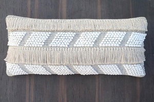 Funda de almohada de poliéster de algodón tejido con diseño geométrico marroquí bohemio, rectangular, para el hogar, Hotel, Navidad, dormitorio, uso decorativo - Product Image 2