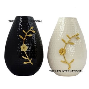 Pairs of 2 Luxury Vintage Home Decor Metal Customized Indoor <b>Decorative</b> Metal Tall Flower <b>Vase</b> for Living Room - Product Image 1