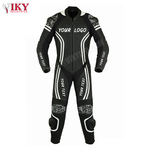 جلد دراجة نارية مخصص جلد لراكبي الدراجات النارية مع طباعة شعار تطريز مطاطي عالي الجودة - Product Image 2