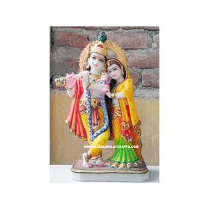หินอ่อน Radha กฤษณะรูปปั้น - Product Image 1