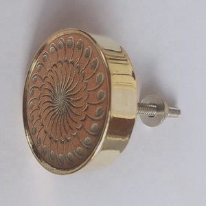 Perilla de Metal y Madera Hecha a Mano para Cajones de Almacenamiento, Hueso de Latón y Resina, Madre Perla, Precio de Fábrica - Product Image 2