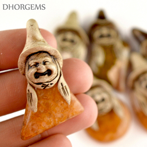 Crystal Laughing Buddha Pendant Natural <b>Polymer</b> Clay Stone Pendant Semi Precious Gemstone Wholesale Pendant Stone - Product Image 6
