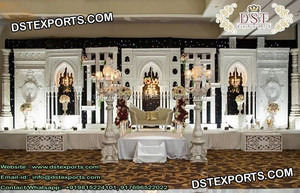 Rajasthani boda escenario decoración indio real, etapa de Ceremonia de boda india Mughal boda escenario - Product Image 2